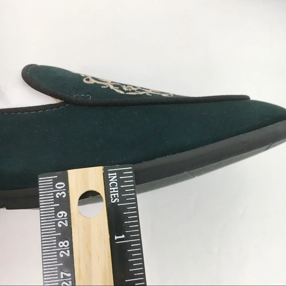 Marc‎ Joseph Womens Size 6 Emerald Green Nubuck Leather Slip On Loafers Shoes